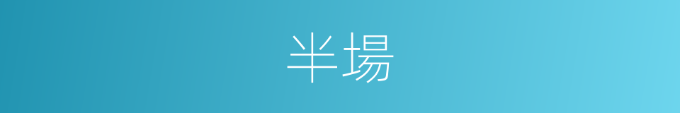半場的同義詞