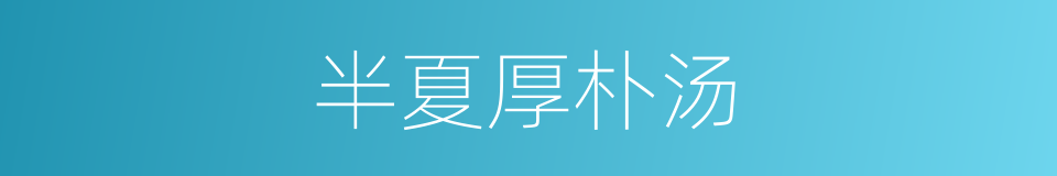 半夏厚朴汤的同义词