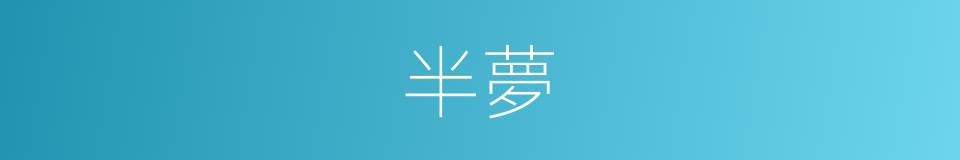 半夢的同義詞