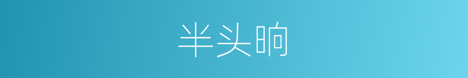 半头晌的意思