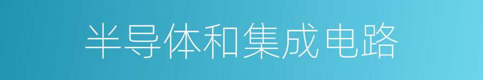 半导体和集成电路的同义词