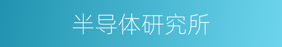 半导体研究所的同义词