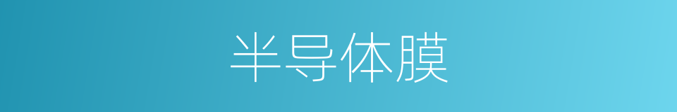 半导体膜的同义词