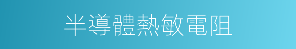 半導體熱敏電阻的同義詞