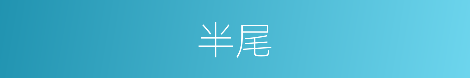 半尾的同义词