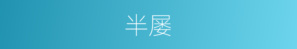 半屡的同义词