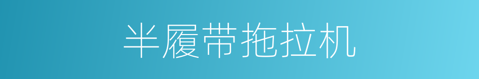 半履带拖拉机的同义词