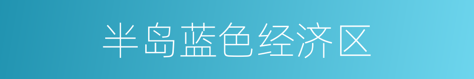 半岛蓝色经济区的同义词