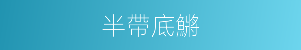 半帶底鱂的同義詞