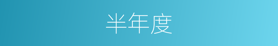 半年度的同义词