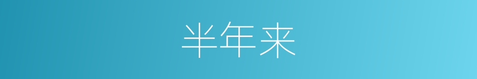 半年来的同义词
