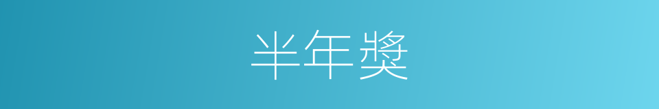半年獎的同義詞