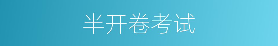 半开卷考试的同义词