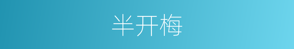 半开梅的同义词