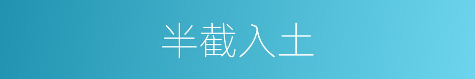 半截入土的意思