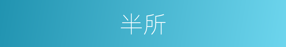 半所的同义词