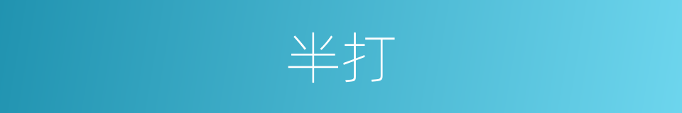 半打的意思