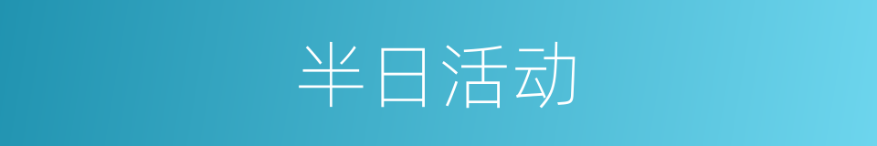 半日活动的同义词