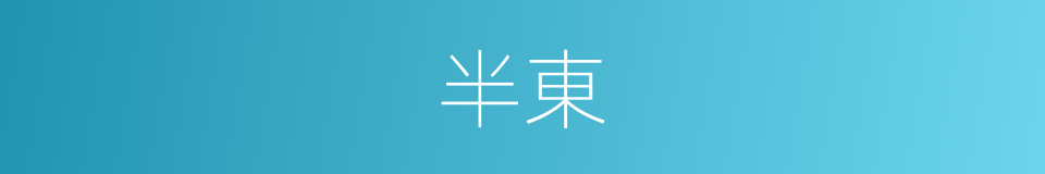半東的同義詞