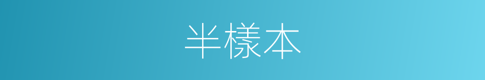 半樣本的同義詞
