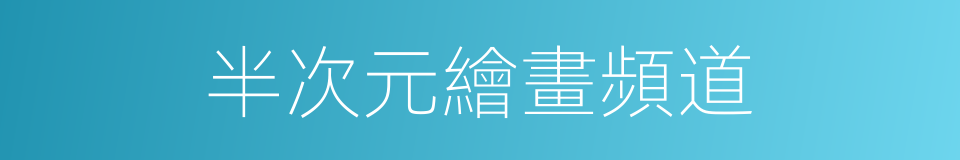 半次元繪畫頻道的同義詞