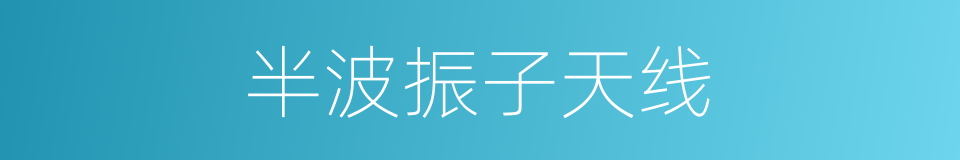 半波振子天线的同义词