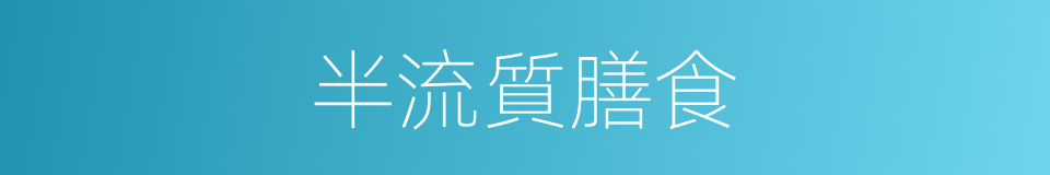 半流質膳食的同義詞
