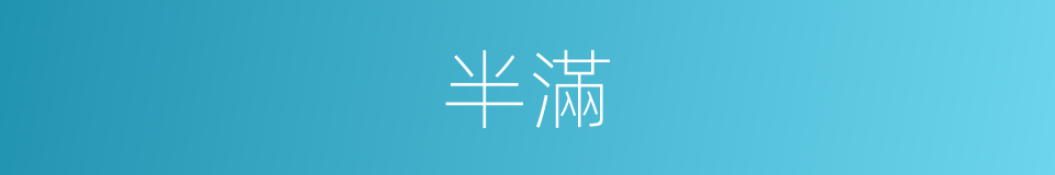 半滿的同義詞