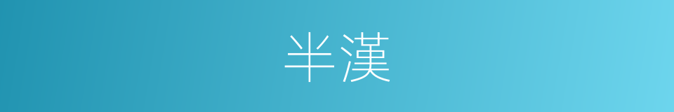 半漢的意思
