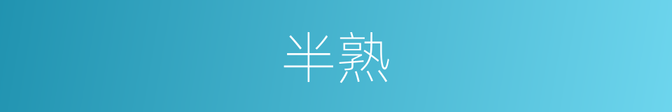 半熟的意思
