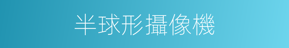 半球形攝像機的同義詞