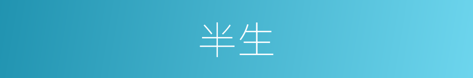 半生的意思