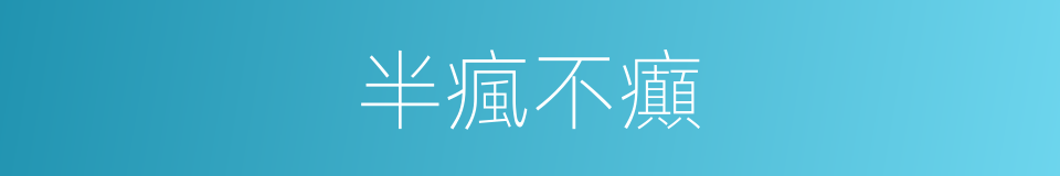 半瘋不癲的同義詞