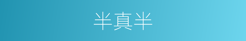 半真半的同义词