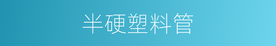 半硬塑料管的同义词