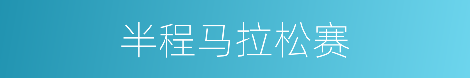 半程马拉松赛的同义词