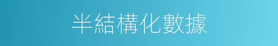 半結構化數據的同義詞