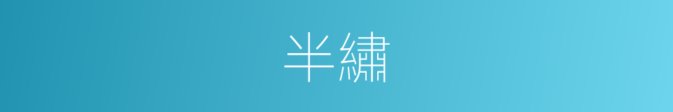 半繡的同義詞