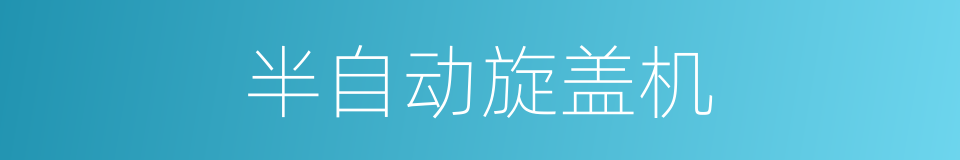 半自动旋盖机的同义词