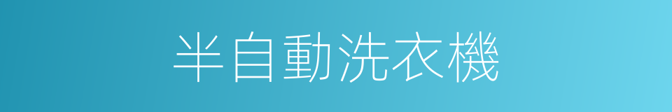 半自動洗衣機的同義詞