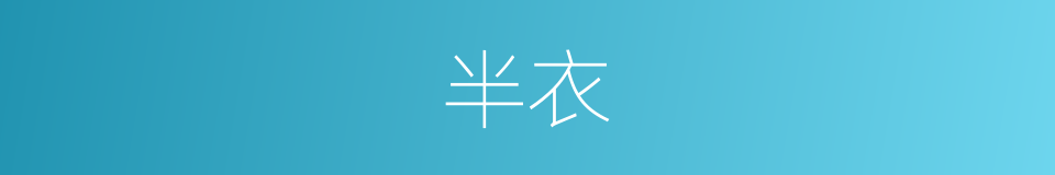 半衣的意思