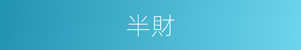 半財的同義詞