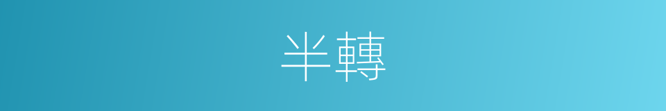 半轉的意思