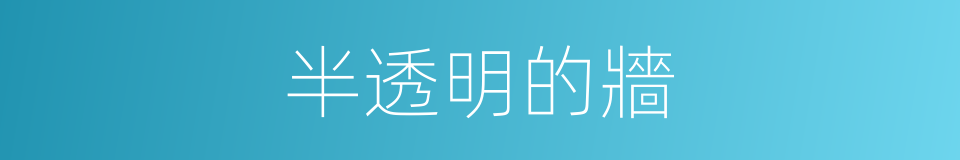 半透明的牆的同義詞