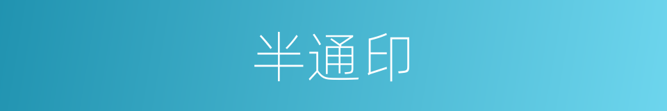 半通印的意思