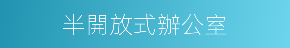 半開放式辦公室的同義詞