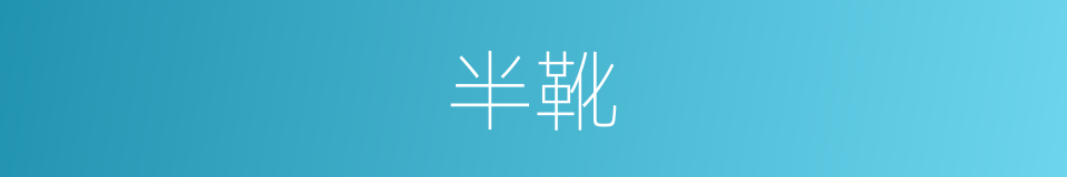 半靴的同义词