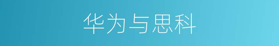 华为与思科的同义词