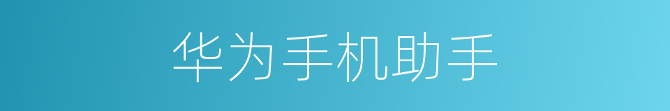 华为手机助手的同义词