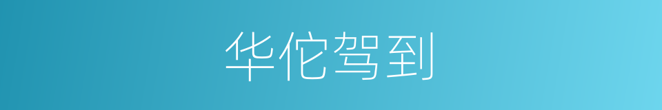 华佗驾到的同义词